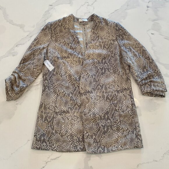 Babaton - Aritiza - Macauley Blazer, Snakeskin Pattern, Tan/Black - Size 10 - Picture 7 of 9